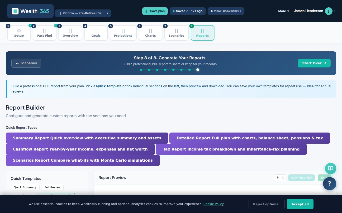 Branded PDF report — Director Wrapper-Mix Scenario